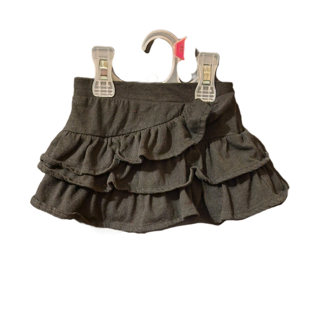 12 Months Garanimals black cotton/polyester blend ruffle skirt